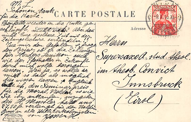 Sion, Cour du Pensionnat du Sacré-Coeur