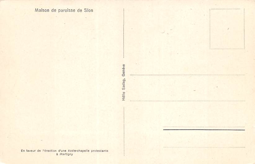 Sion, Maison de paroisse