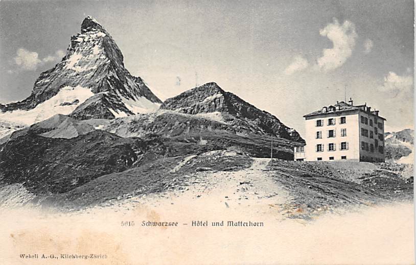 Zermatt, Schwarzsee, Hotel und Matterhorn