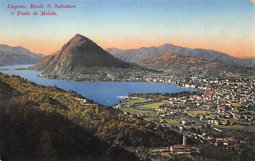 Lugano, Monte S. Salvatore e Ponte di Melide