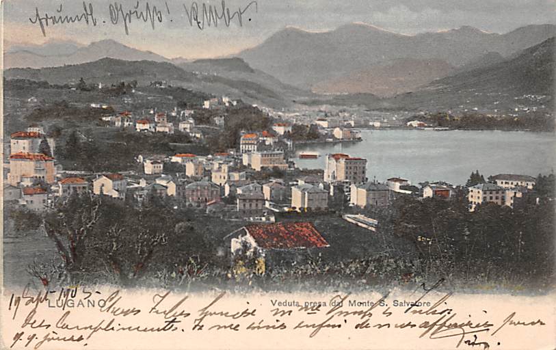 Lugano, Veduta presa da Monte S. Salvatore