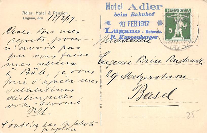 Lugano, Paradiso, Adler Hotel & Pension