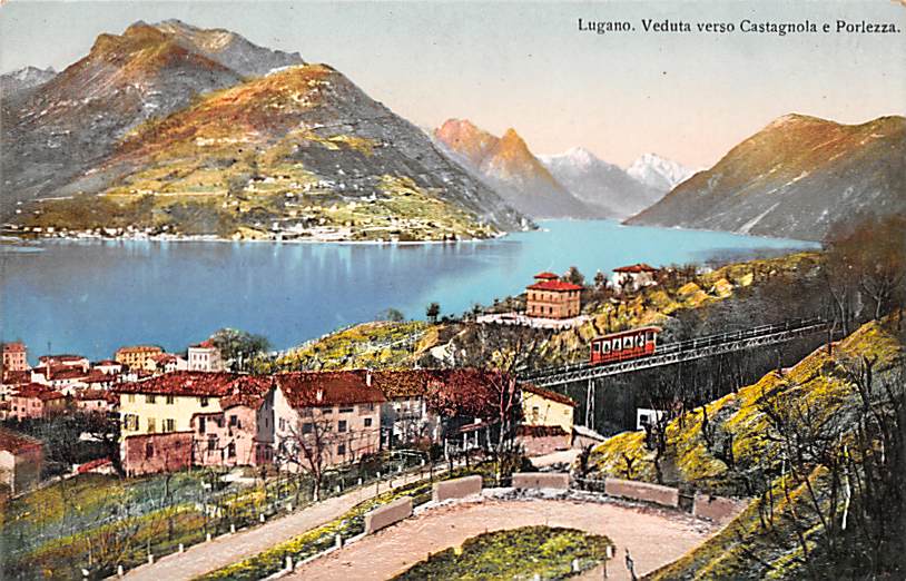 Lugano, Veduta verso Castagnola e Porlezza