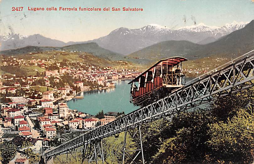 Lugano, colla Ferrovia funicolare del S. Salvatore