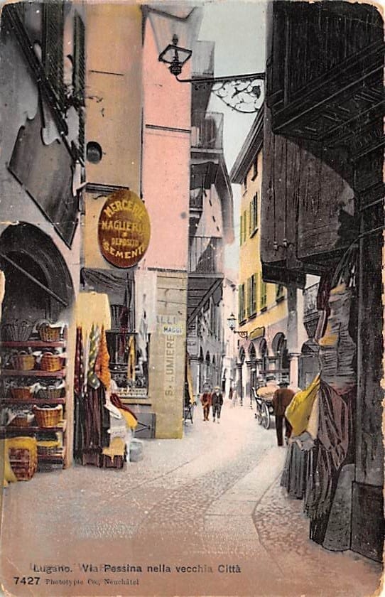 Lugano, Via Pessina nella vecchia Citta