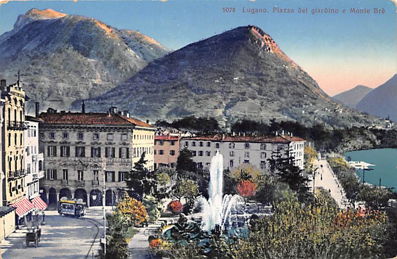 Lugano, Piazza del giardino e Monte Brè