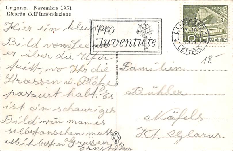 Lugano, Ricordo dell'Innondazione