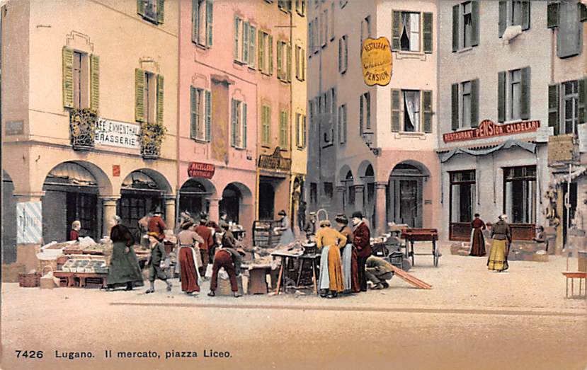 Lugano, Il mercato, piazza Liceo