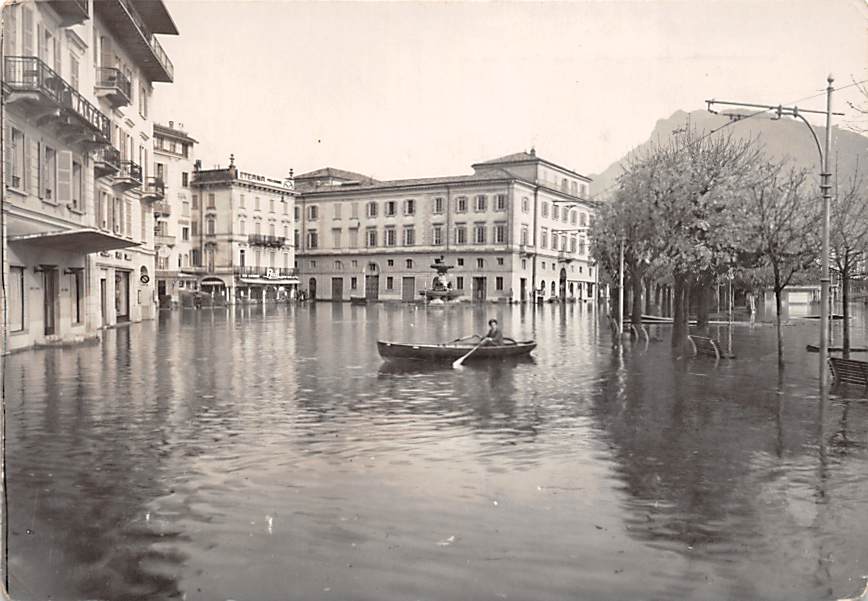 Lugano, Hochwasser in Lugano im Nov. 1951