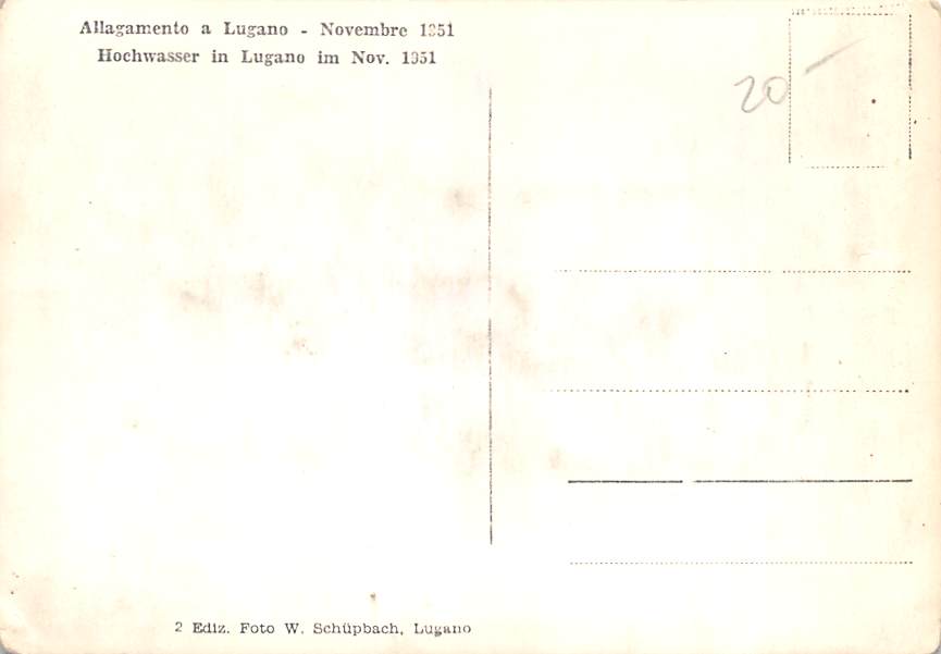Lugano, Hochwasser in Lugano im Nov. 1951