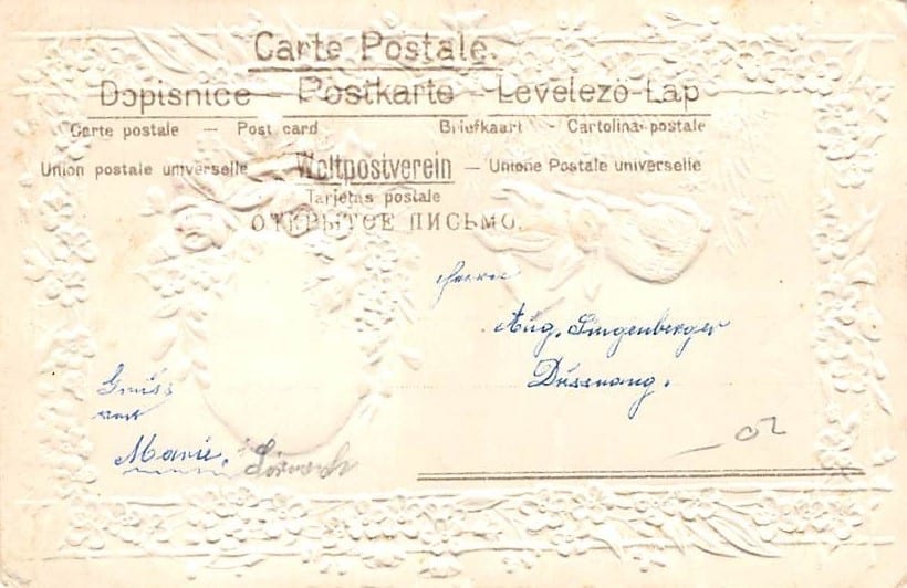 Ostern, Rosen, Prägedruck