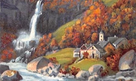 Valle Bavona, Foroglio con Cascata e Pizzo Orsalia