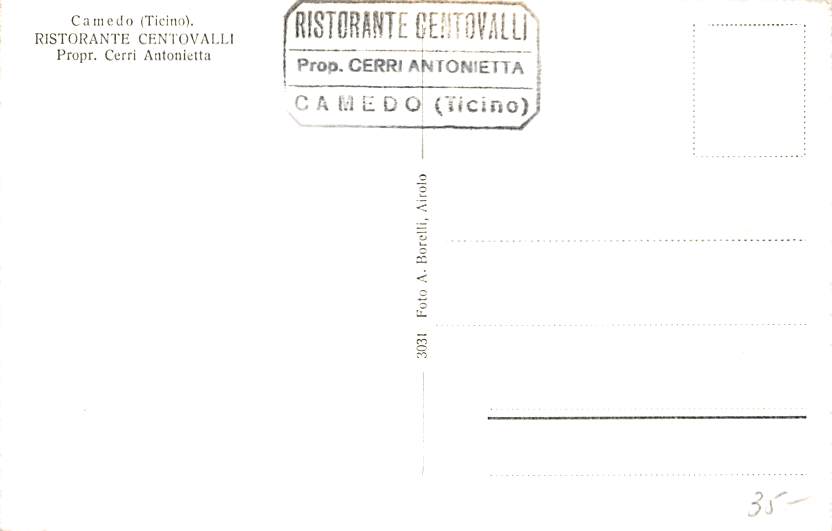 Camedo, Ristorante Centovalli