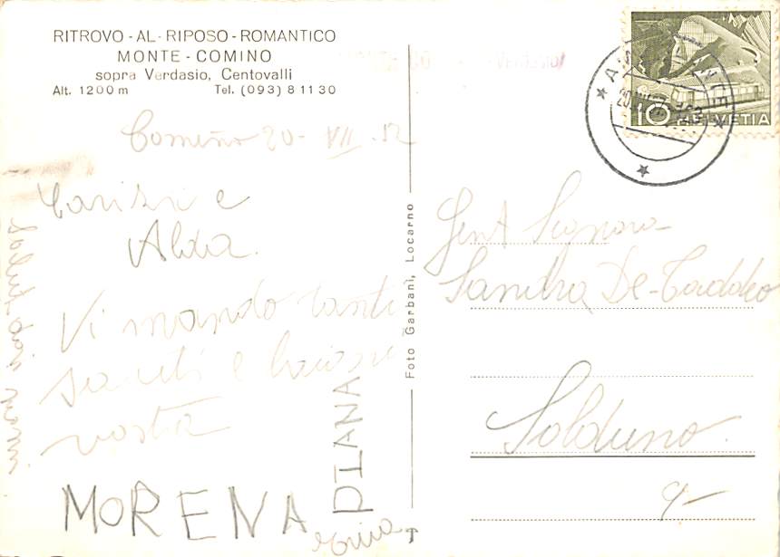 Verdasio, Ritrovo, Monte Comino