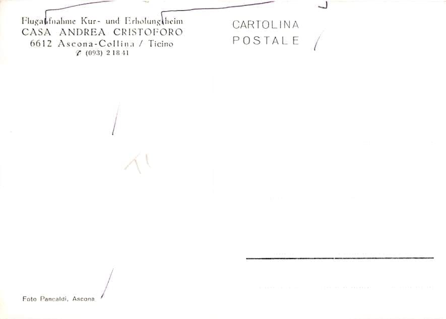 Ascona, Flugaufnahme Kur- und Erholungsheim