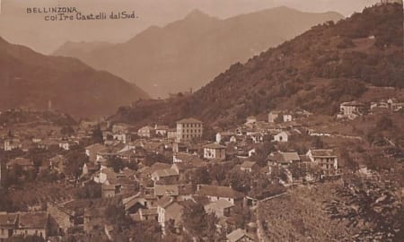 Bellinzona, coi Tre Castelli dal Sud