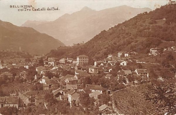 Bellinzona, coi Tre Castelli dal Sud