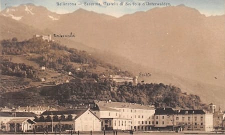 Bellinzona, Caserma, Castelli di Svitto