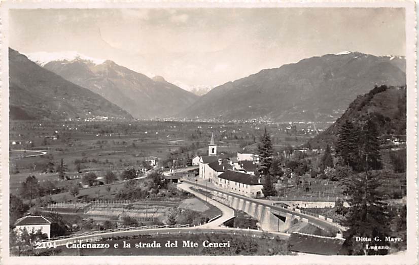 Cadenazzo, e la strada del Mte Ceneri