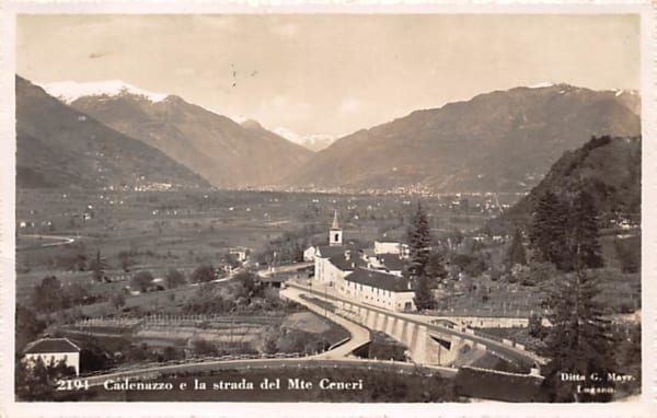 Cadenazzo, e la strada del Mte Ceneri
