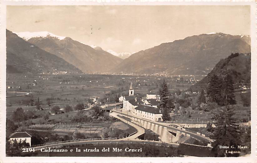 Cadenazzo, e la strada del Mte Ceneri