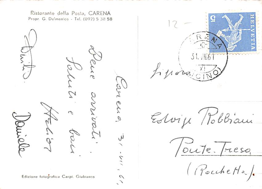 Carena, Ristorante della Posta