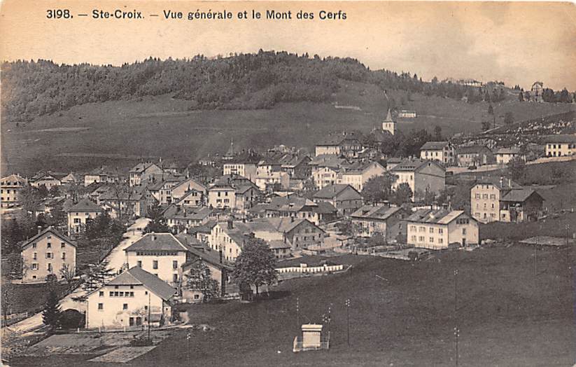 Ste. Croix, Vue générale et le Mont des Cerfs