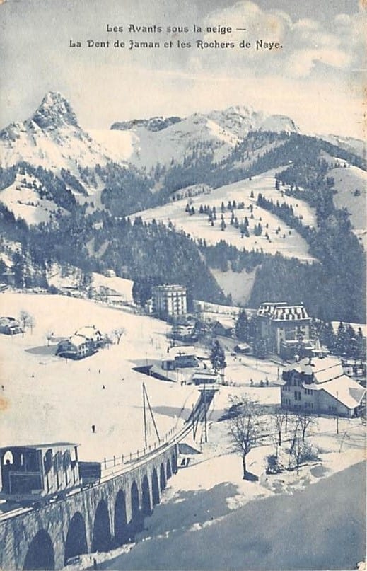 Les Avants, sous la neige