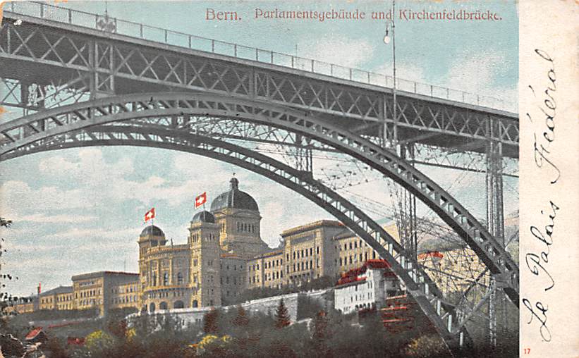 Bern, Parlamentsgebäude und Kirchenfeldbrücke