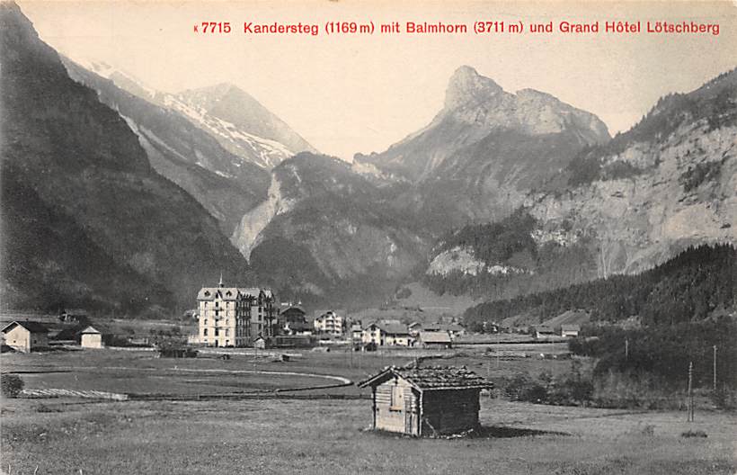 Kandersteg, mit Balmhorn und Grand Hotel Lötschberg