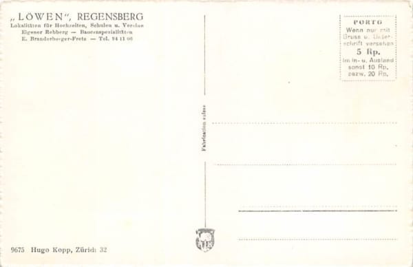 Regensberg, Löwen