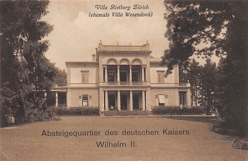 Zürich, Villa Rietberg, Kaiser Wilhelm II
