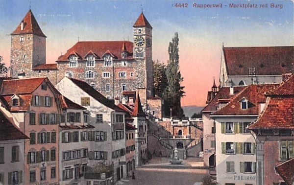 Rapperswil, Marktplatz mit Burg