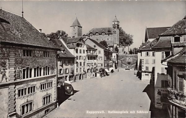 Rapperswil, Rathausplatz mit Schloss