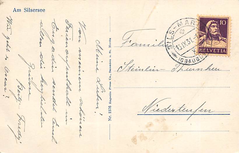 Silsersee, Ruderboot