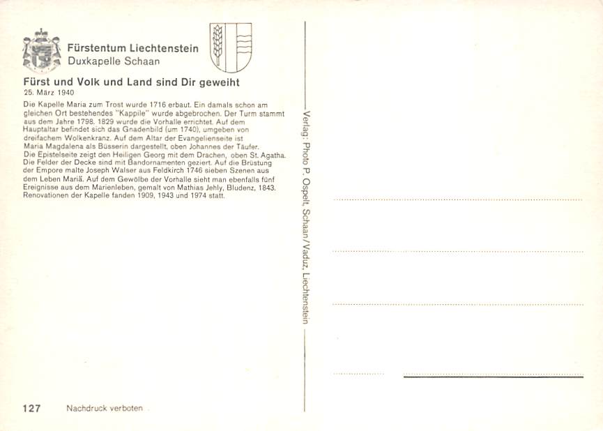 LIE - Schaan, Duxkapelle