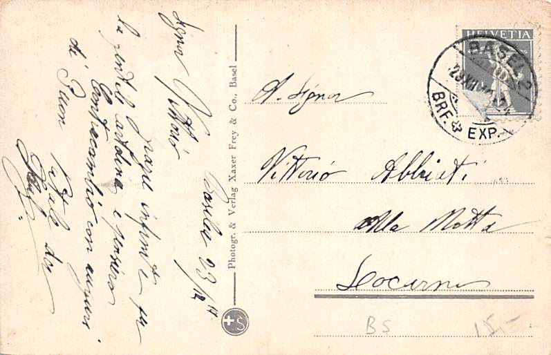 Basel, Rheinpartie mit Münster u. Dampfschiff