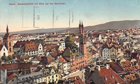 Basel, Generalansicht mit Blick auf den Marktplatz