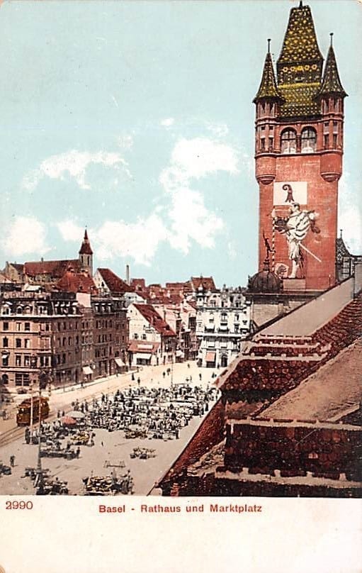 Basel, Rathaus und Marktplatz