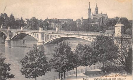 Basel, Wettsteinbrücke mit Münster