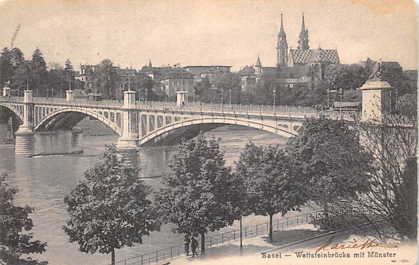 Basel, Wettsteinbrücke mit Münster