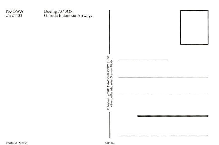 Boeing 737-3Q8, Garuda Indonesia Airways