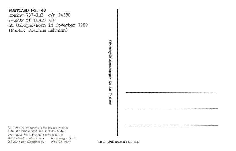 Boeing 737-3B3, Tunis Air