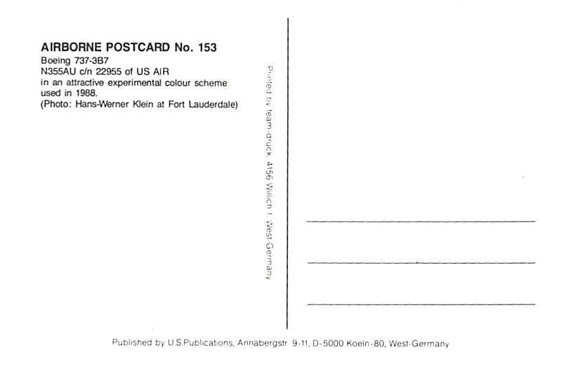 Boeing 737-3B7, USAir