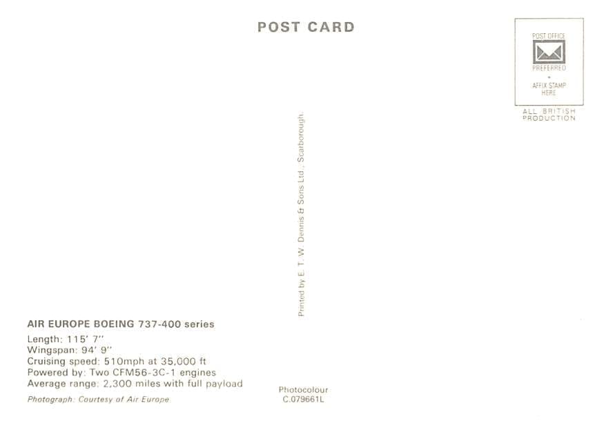 Boeing 737-400, Air Europe