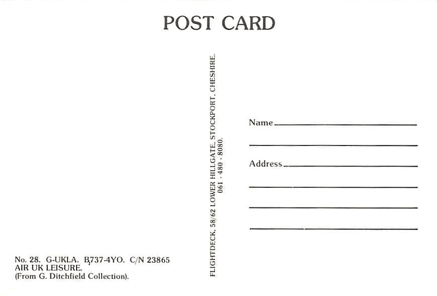 Boeing 737-4Y0, Air UK Leisure