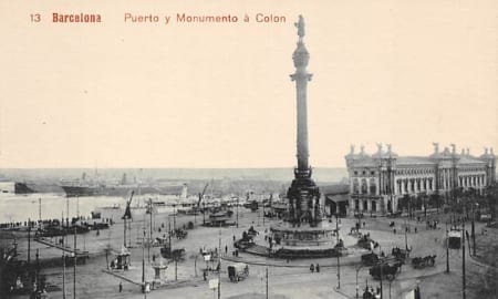Barcelona, Puerto y Monumento à Colon