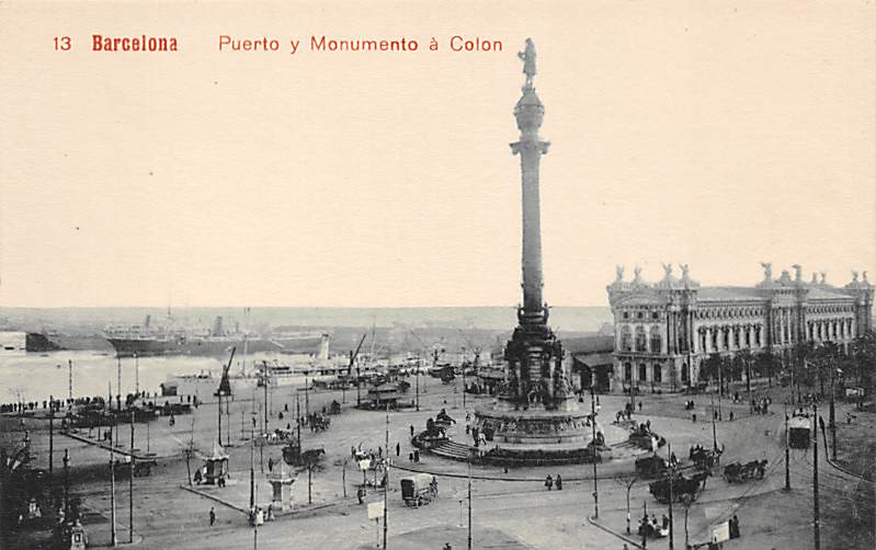 Barcelona, Puerto y Monumento à Colon