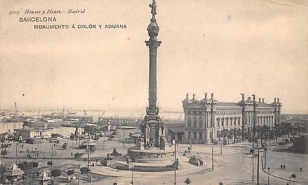 Barcelona, Monumento a colon y aduana