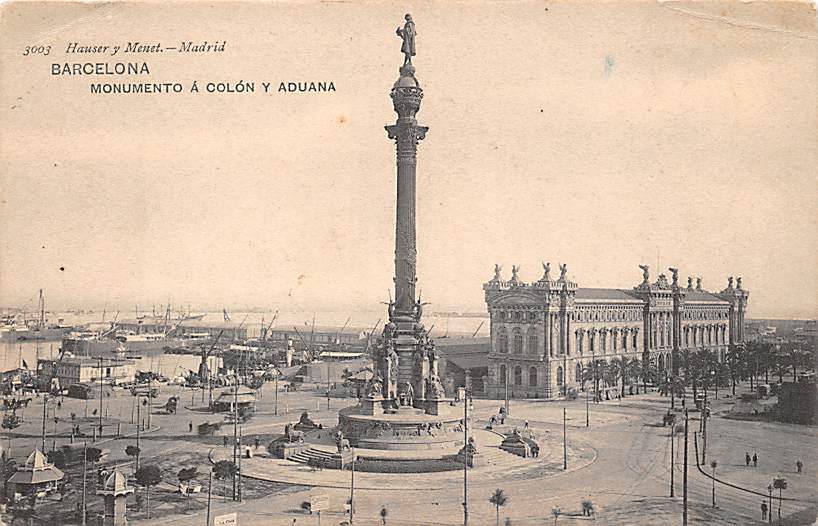 Barcelona, Monumento a colon y aduana